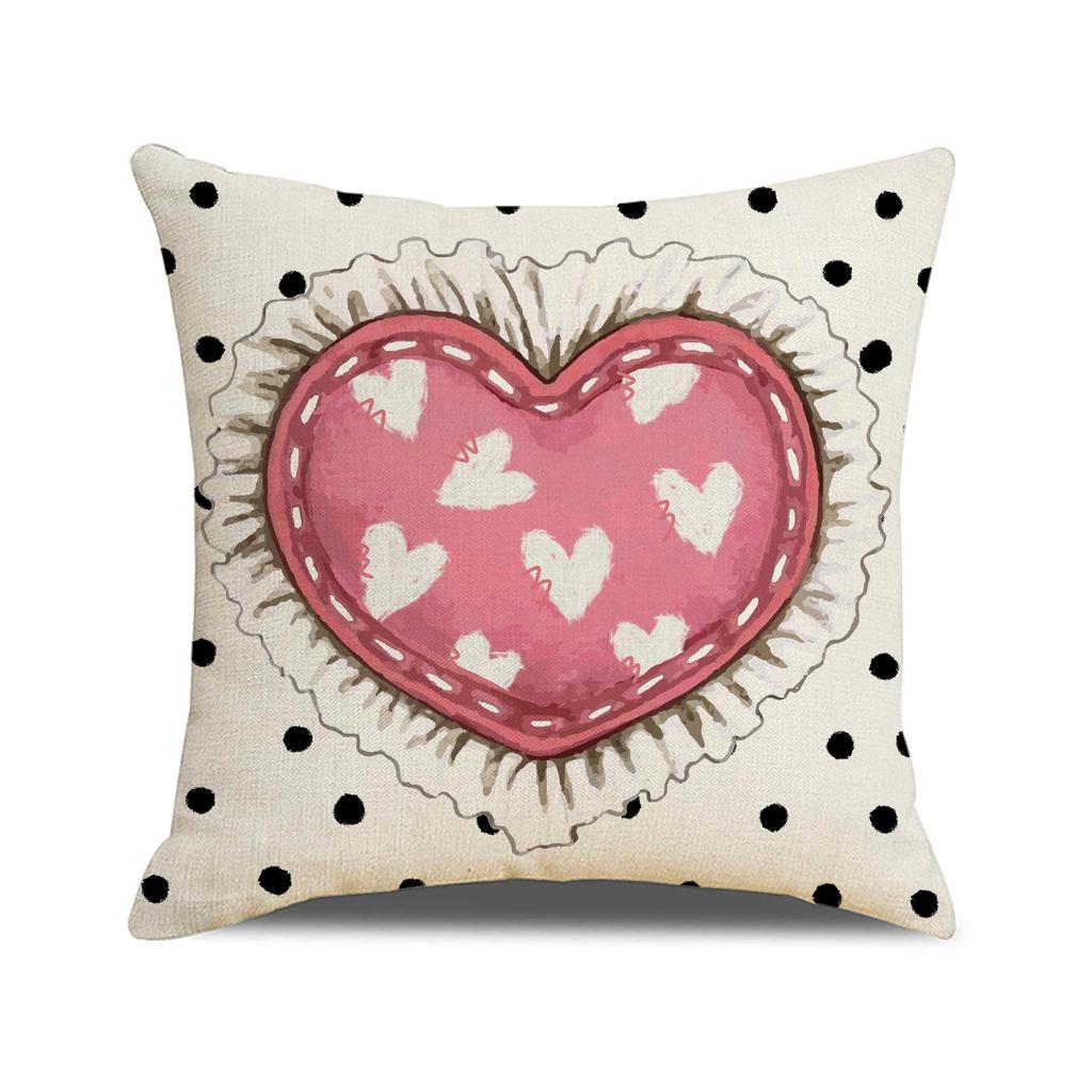 1pcs 45cm Romantic Valentine’s Day Pillow Covers Love Heart Print Throw Cushion Case for Sofa Couch Home Decor
