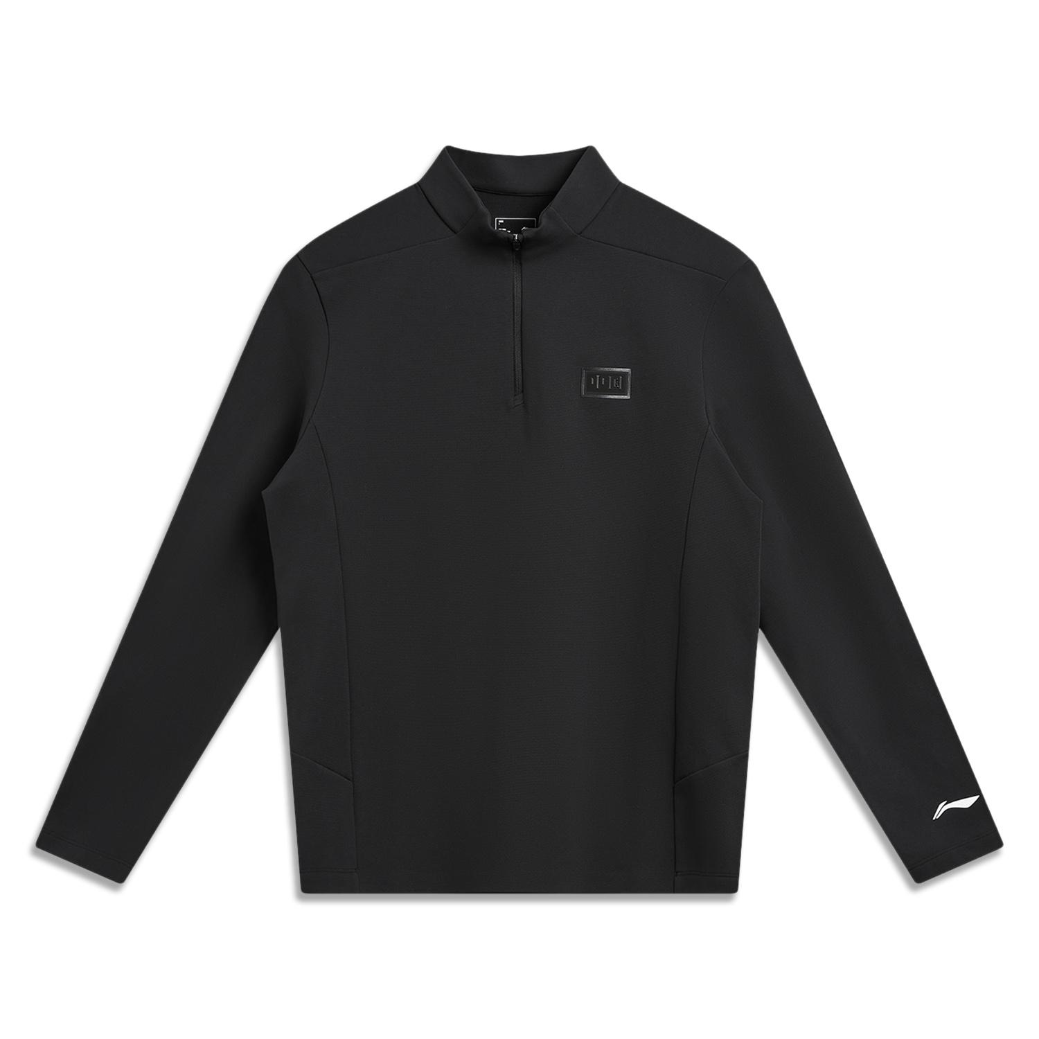 

Li Ning Glory Series Fleece Warm Sports Fashion Versatile Solid Color Stand Collar Soft Breathable Long Sleeve T-Shirt Men Tops ATLV333-3 3XL