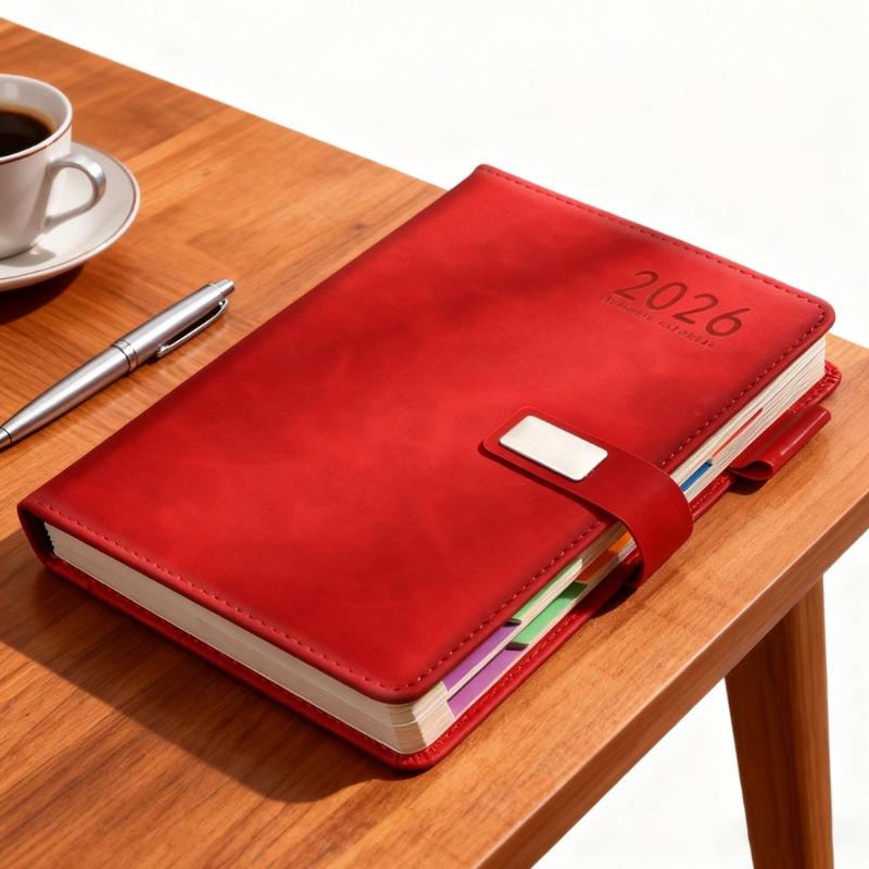 Agenda 2026 con 400 Pagine Datate Chiusura con Bottone Magnetico Rivestimento in PU Quaderno Journal Accademico per la Pianificazione Giornaliera