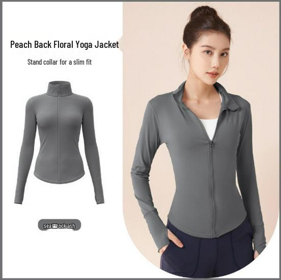 

2024 Женская быстросохнущая спортивная куртка с высокой эластичностью для фитнеса, велоспорта, йоги и бега XXL