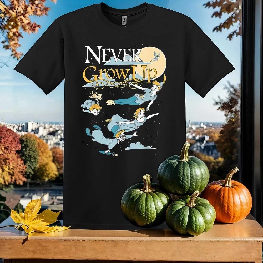 Never Grow Up Peter Pan T Shirt Unisex Unisex Unisex S