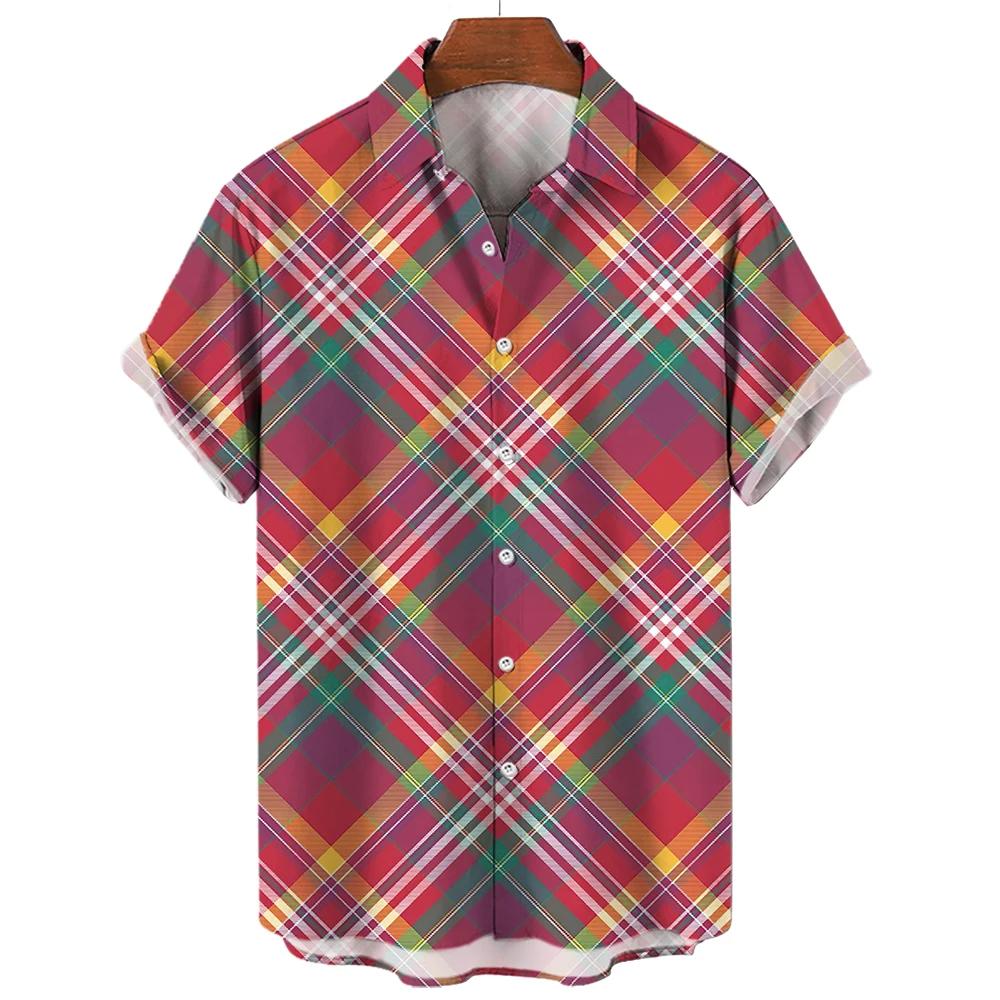 Plaid Short Sleeve Button-Down Shirt, Casual & Comfortable for Everyday Use