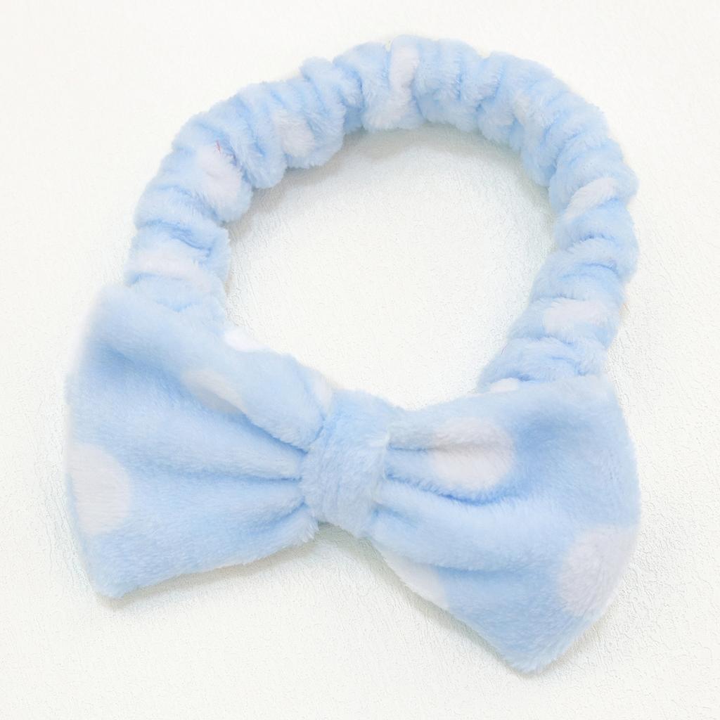 Spa Hoofdband Strik Haarband voor Gezicht Wassen Vrouwen Huidverzorging Hoofdbanden Elastische Make-up Hoofdband Koraal Fleece Gezichtswas Hoofdband