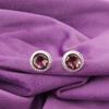 Rhodolite Gemstone Sterling Silver Butterfly Anniversary Stud Elegant Earrings EE-147-12