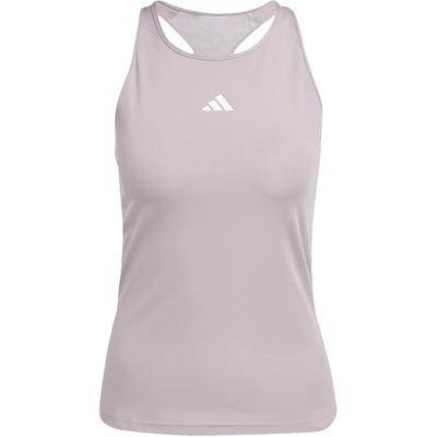 Solid Color Logo Round Neck Tank Top Women Tops Purple IT9182