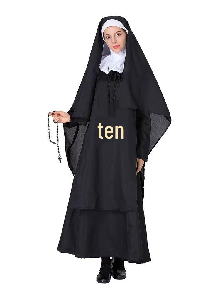Adult Halloween Nun & Virgin Mary Costume for Role Play & Performance