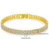 Double row tennis chain copper plated gold European and American foreign trade hot-selling zircon bracelet jewelry