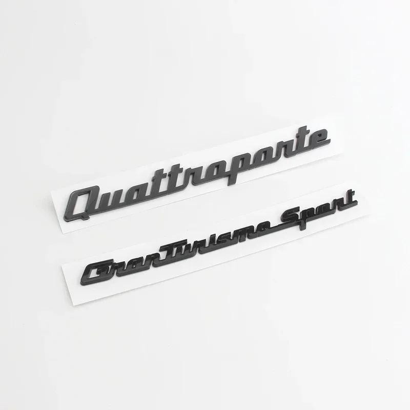Black ABS Side Fender Emblem Rear Boot Trunk Logo Badge Sticker Decals For Maserati GTS Ghibli Gransport Granlusso Quattroporte