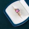 BELLA BOX Luxury Women Jewelry Cocktail Party Rings With Multicolour Zircon Stone Silver Plated Anniversary Party Ring Band Gift