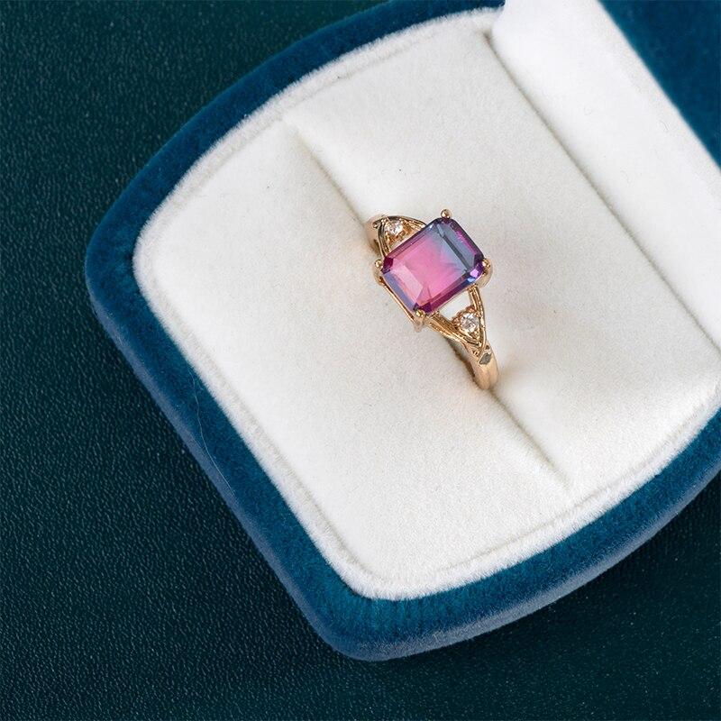 BELLA BOX Luxury Women Jewelry Cocktail Party Rings With Multicolour Zircon Stone Silver Plated Anniversary Party Ring Band Gift