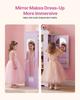 VEVOR Kids Dress Up Storage, with Jewelry Cabinet, Dress Up Closet with Mirror and Shelves, Princess Costumes Wardrobe Closet