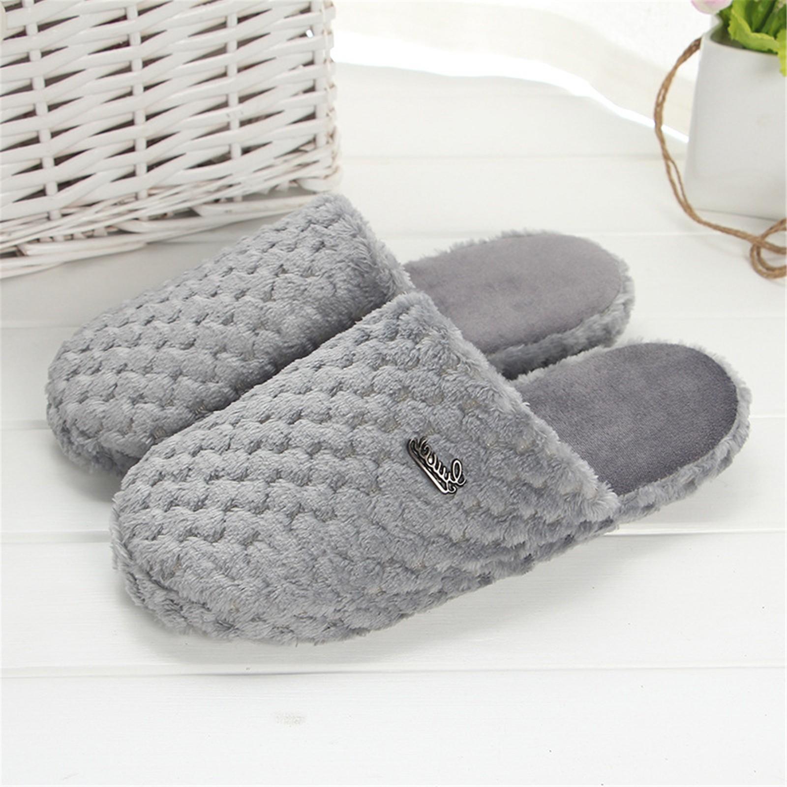 

Модные однотонные хлопковые тапочки, зимние домашние хлопковые тапочки для пары