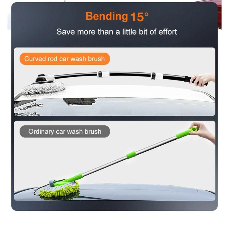 Autowaschbürste, Auto-Reinigungsbürste, Teleskop-Mopp mit langem Griff, weiches Haar, Chenille-Besen, universelle Fensterwäsche, Autozubehör