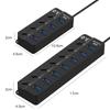 Usb Hub 3.0 Usb 2.0 Hub Çoklu Usb Genişletici Ayırıcı Yüksek Hızlı 4 / 7 Port Açma/Kapama Anahtarlı Çoklu Dizüstü Bilgisayar Pc Hub Pc Bilgisayar Aksesuarları İçin Usb 3.0 Hub