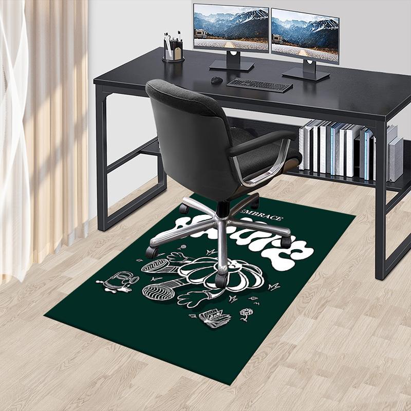 1pc EMBRACE NATURE Home Office, Durable Polyester Floor Mat with Easy, Office Decor, Urban Style, Nonslip Backing