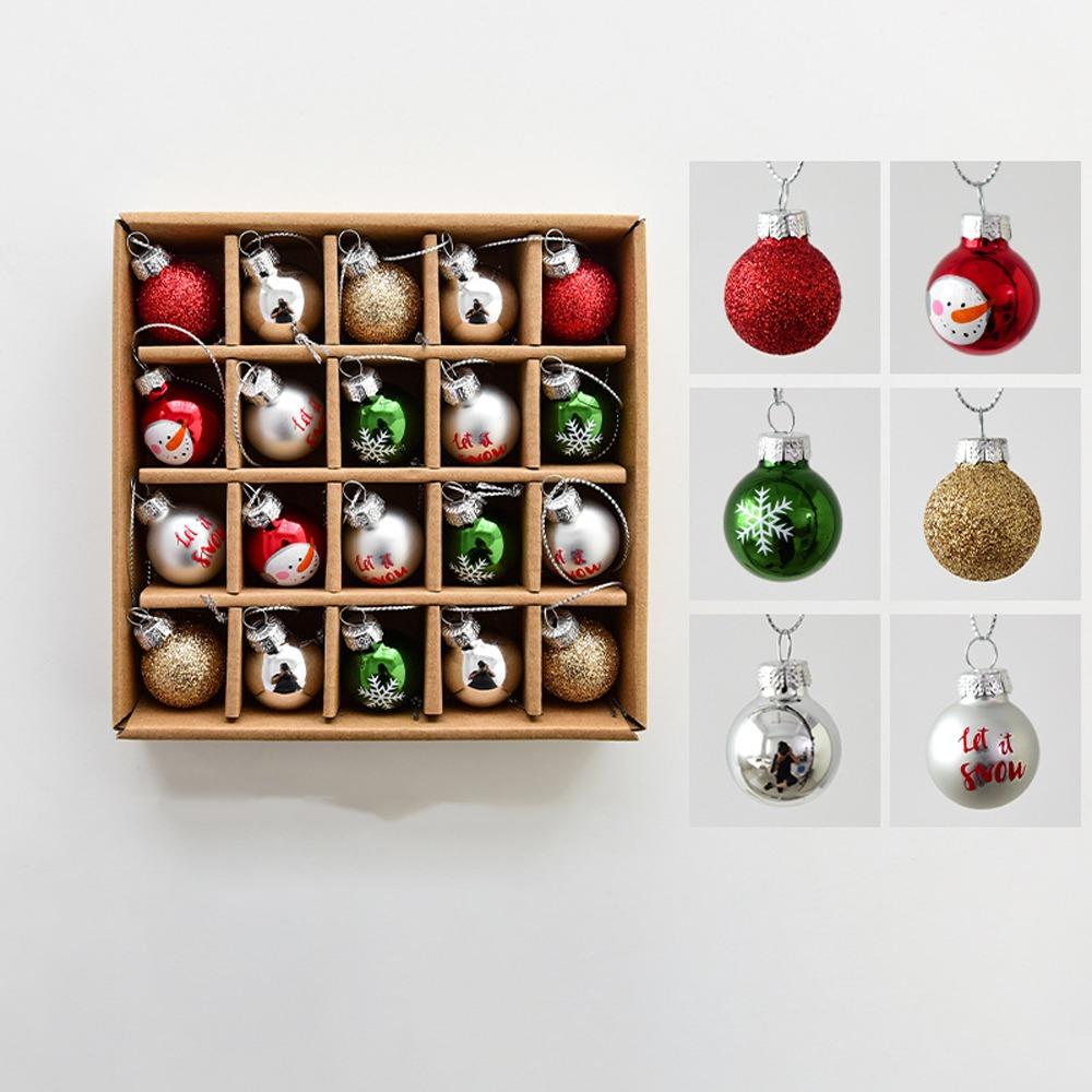 Hanging Glass Christmas Ball Ornaments Painted Christmas Spheres Pendant  Xmas Tree Decoration