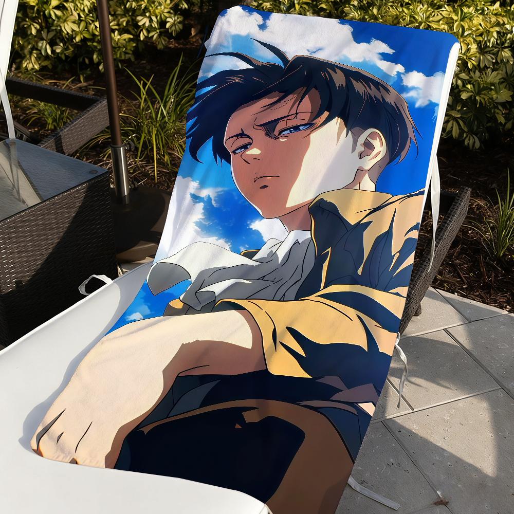 Titan L-Levi Ackerman-S Anime Towel Sports Quick Dry Travel Camping Gear Sandproof Soft Light Large Beach Towel