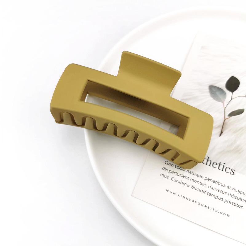 Matte Square Retro Acrylic Hair Claw Clip for Women