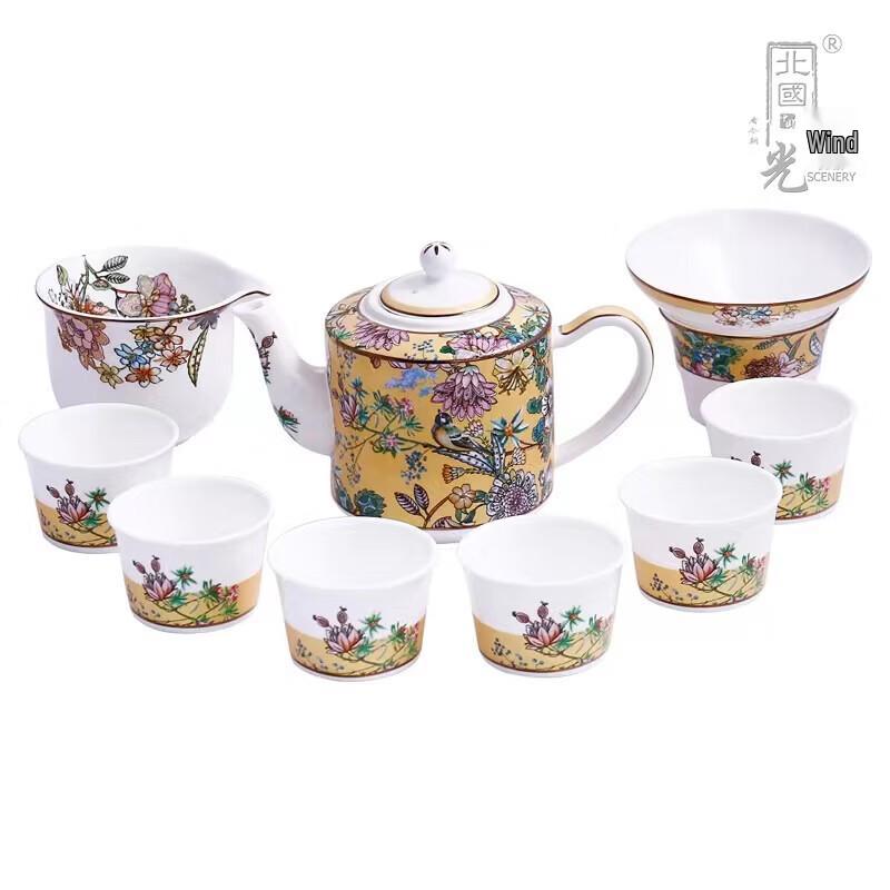 Northern Scenery Ceramic Tea Set