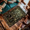 Elegante Tappeto Accento Botanico Estetica Bohemien Soggiorno Decorazione Casa Regalo Rustico Cottagecore Tonalità Terra Tappetino da Pavimento per Camera da Letto