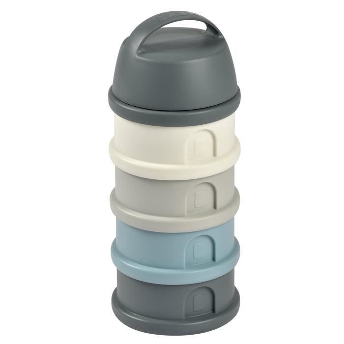 Boîte doseuse BEABA - 4 compartiments - mineral grey / blue