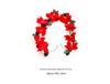 Artificial Christmas Flower Vine: 2m Green Leaf & Red Flower Door/Wall Hanging Ornaments