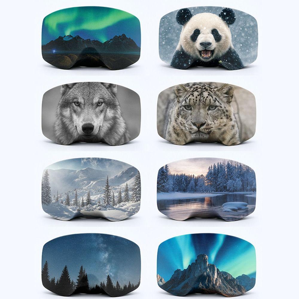 Scratch Protection Snowboard Goggle Cover Microfiber Material Protective Lens Cover  Ski Equipment