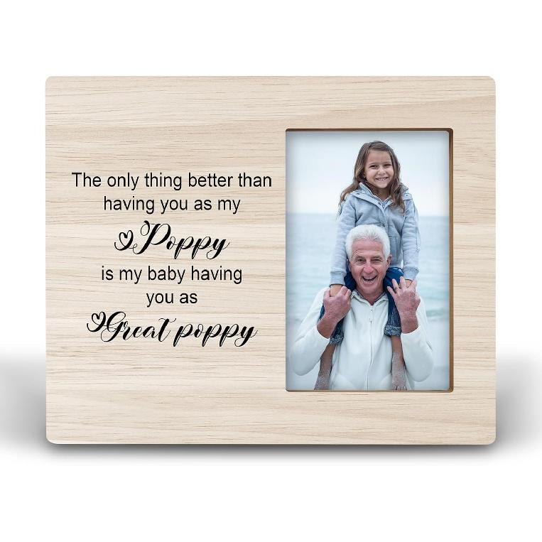 Promoted to Great Grandma 8x10 Picture Frames, Great Grandma Wood Photo Frame, Great Grandma Gifts, Best Great Grandma Gifts, Great Grandma Gifts Poppy