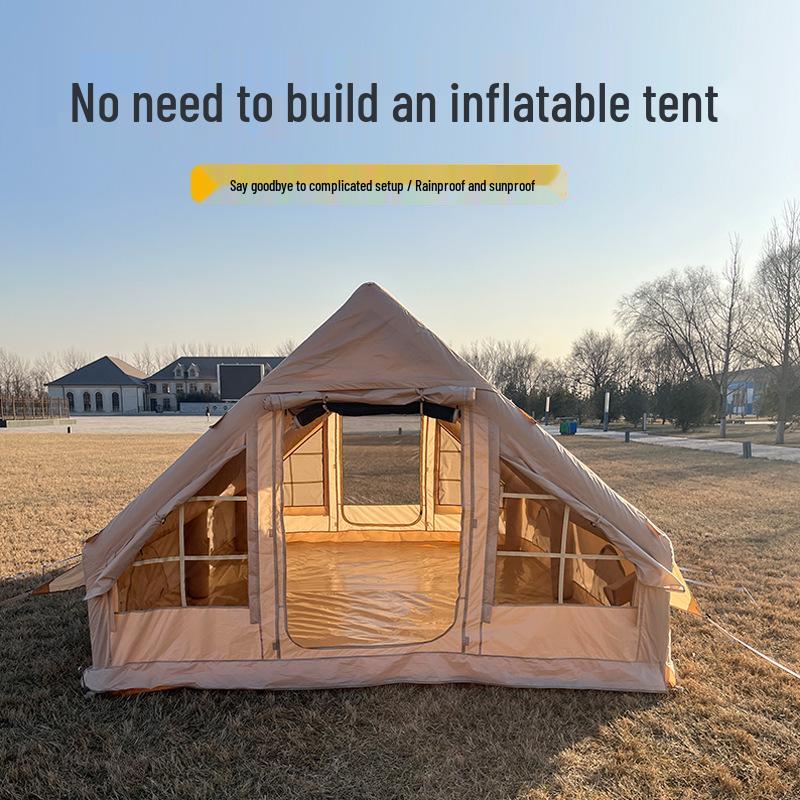 12 Sqm Quick-Inflate Outdoor Camping Tent: Sun Protection & Anti-Puncture