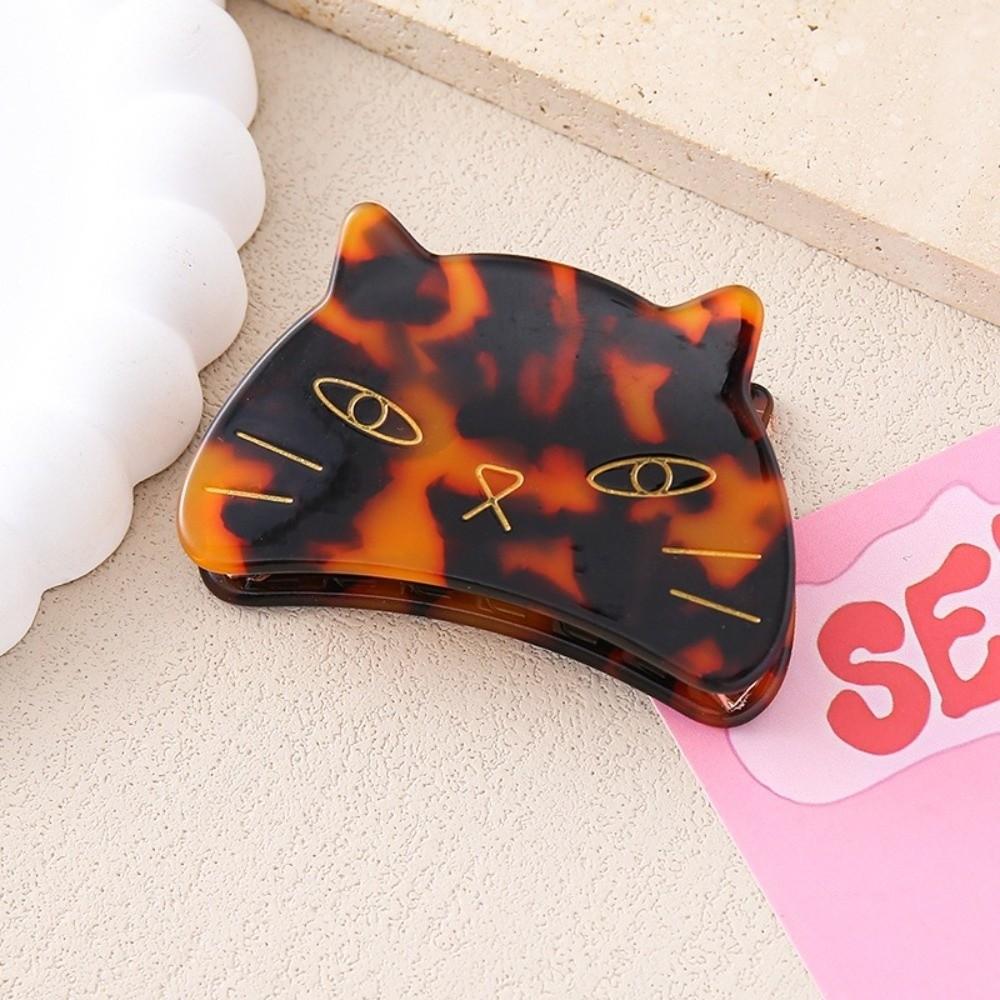 Big Animal Acetate Hairpin Metal Tooth Claw Clip Elegant Grab Clip