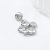 Geometric Dot Cutout Alloy Earrings Women Gold Fashion Minimalist Statement Jewelry 2025