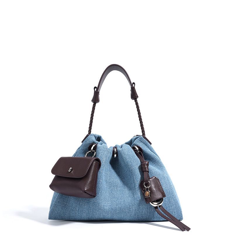 JIAERDI High Street Denim Bucket Bag Purse Women Retro Handle Luxury Design Casual Crossbody Bags Female Retro Messenger Bag Y2k