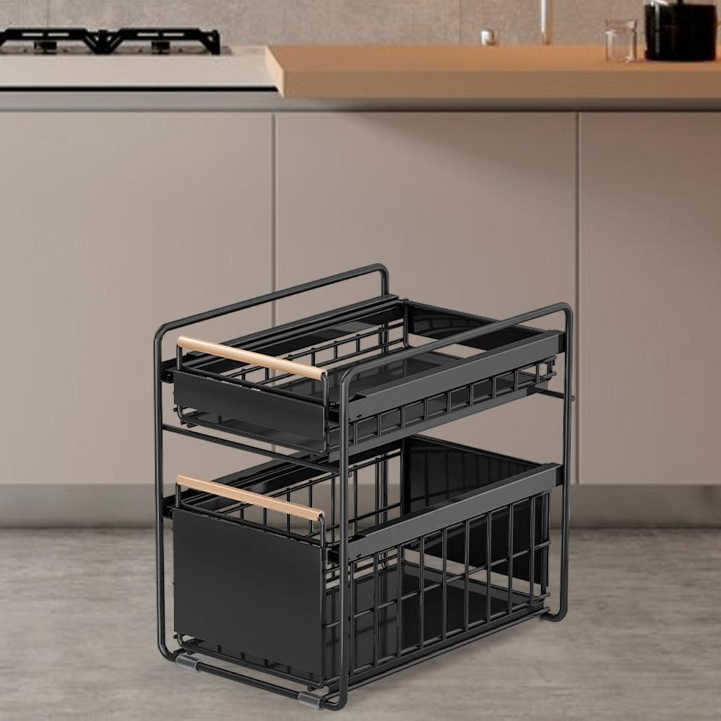 Organizator sub chiuvetă, sertar glisant, rafturi de depozitare pentru chiuvetă de bucătărie, glisant, dulap de depozitare, dulap extractibil, organizator de dulap