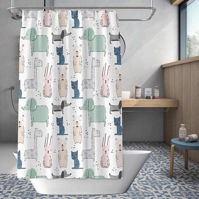 Koupelna zesílená vodotěsná záclona odolná proti plísním sprchový závěs Sprchový oddíl Závěs Sprchový závěs Koupelnový závěs Bez perforace