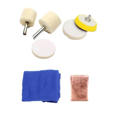 8 Pièces/Ensemble 50g Poudre d'Oxyde de Cérium Kit de Polissage Écran Verre de Montre Nettoyage Suppression des Rayures Polissage Plateau de Support