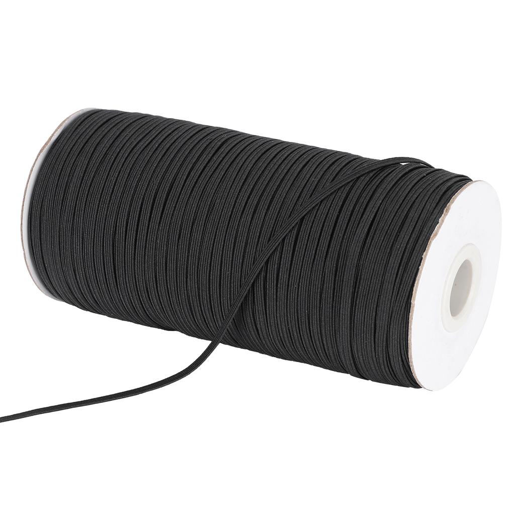 Elastic Band DIY Strap Rope High Elasticity Clothing Sewing Embroidery Supplies 180MBlack