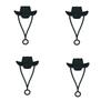 Silicone Cowboy Hat Straw Covers Cute Hat Shape Straw Topper Reusable Straw Tip Protector Cap Mug Accessories Gift Straw Cap