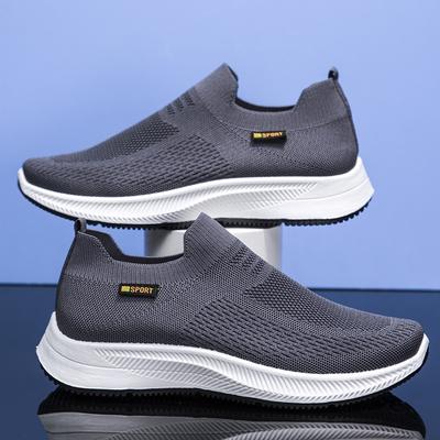 Herrenschuhe Lazy Flying gewebte Schuhe Mesh-Sneaker Atmungsaktive und leichte Laufschuhe Freizeitschuhe mit weicher Sohle für Herren