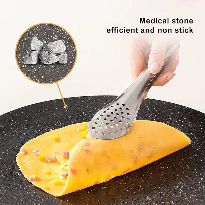 Best Seller Padella Grill Coreana per BBQ Piastra Arrosto | Padella Grill Circolare Antiaderente Senza Fumo | Grande Padella Piatta in Ghisa | Portatile Liscia