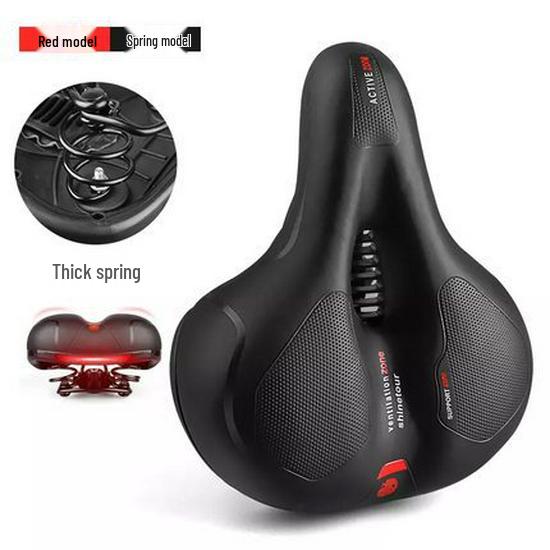 Universal Mountain Bike Seat - Comfortable, Thickened Silicone Cushion with Reflective Film