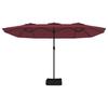 Vidaxl Podwójny Parasol Ogrodowy, Bordowy, 449X245 Cm