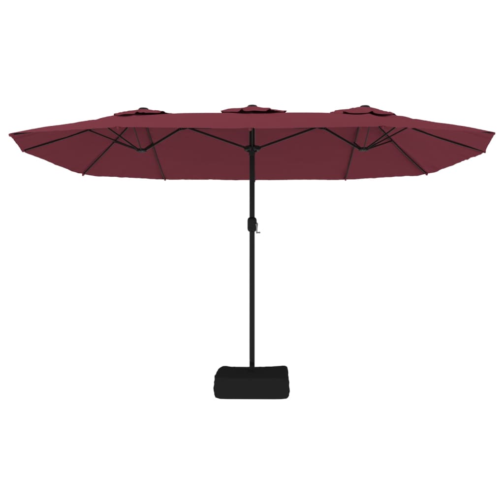 Vidaxl Podwójny Parasol Ogrodowy, Bordowy, 449X245 Cm