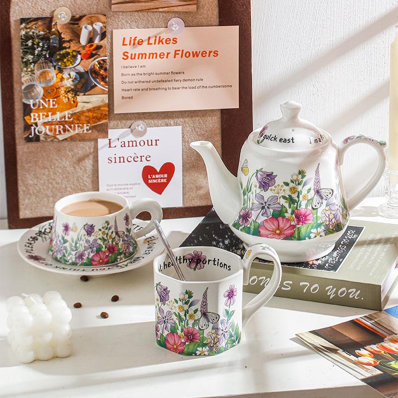 Dream Violet Teapot Birthday Newlywed Girlfriend Gift Souvenir Girl Afternoon Tea Set Gift Box Set Tea Cup