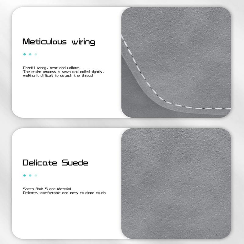 SEAMETAL Car Sun Visor Storage Bag with Glasses Case Luxury Suede Storage Pocket Organizer Card Holder