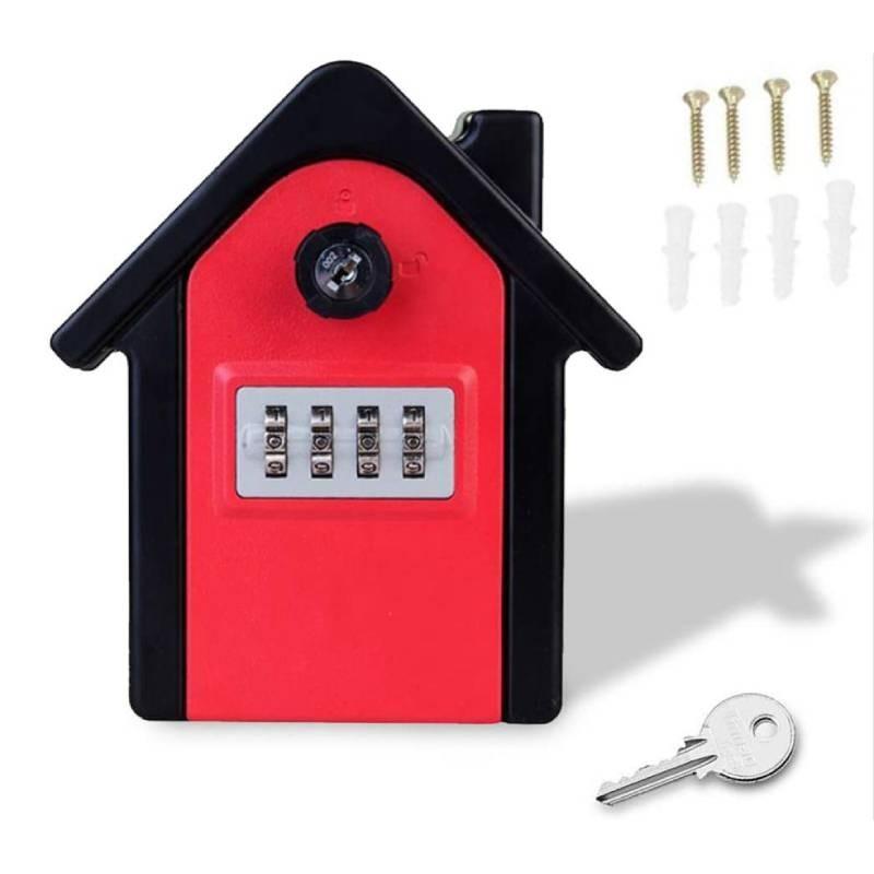 Box Key Lock Extra Safe Outdoor Large Capacity Wall Mounted 4 Combination Digit