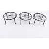 3 Pack 9" Plant Stand For Flower Pot Heavy Duty Potted Holder Round Wrought Iron