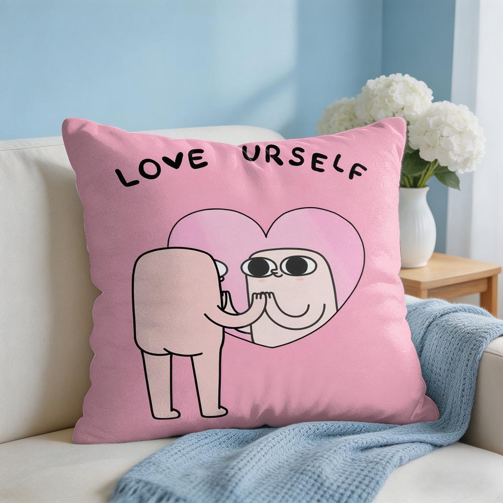 FUNNY Cartoon KKETNIPZ Cushion Cover Square Pillow Bedroom Sofa Leisure Comfort Living Room Home Decoration X