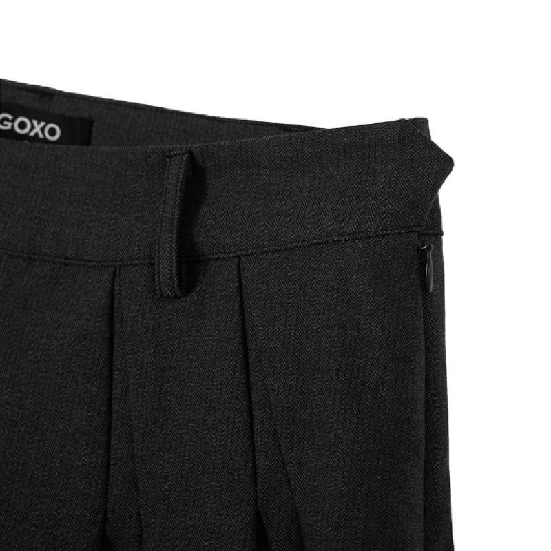 GOXO Charcoal Two Layer Skirt Metal Heart