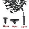 Car Fastner Clips Clips Interior Accessories 1 Set/78pcs Black