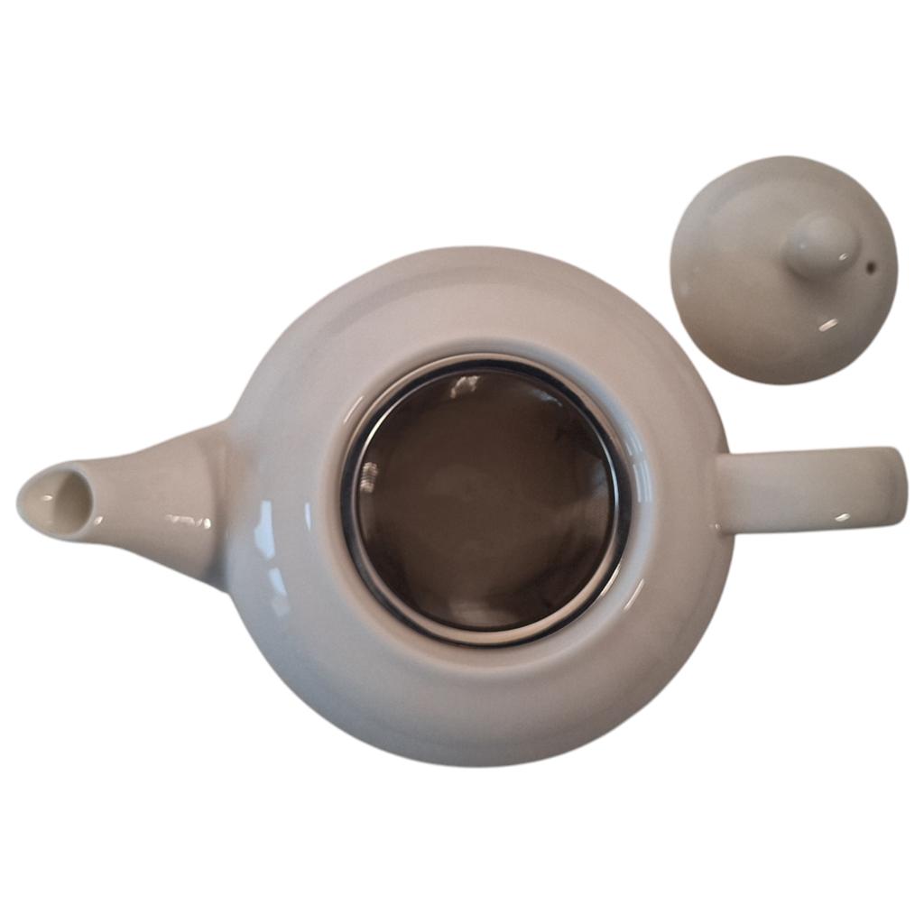 Jug Infuser Steel Strainer For Tea And Herbs White 1L Ceramic